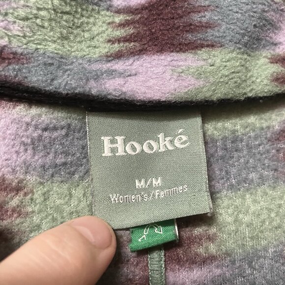 Hooké Pullover 1/4 Zip Fleece Sweater Womens M Multicolour Outdoor Gorpcore - Picture 3 of 8